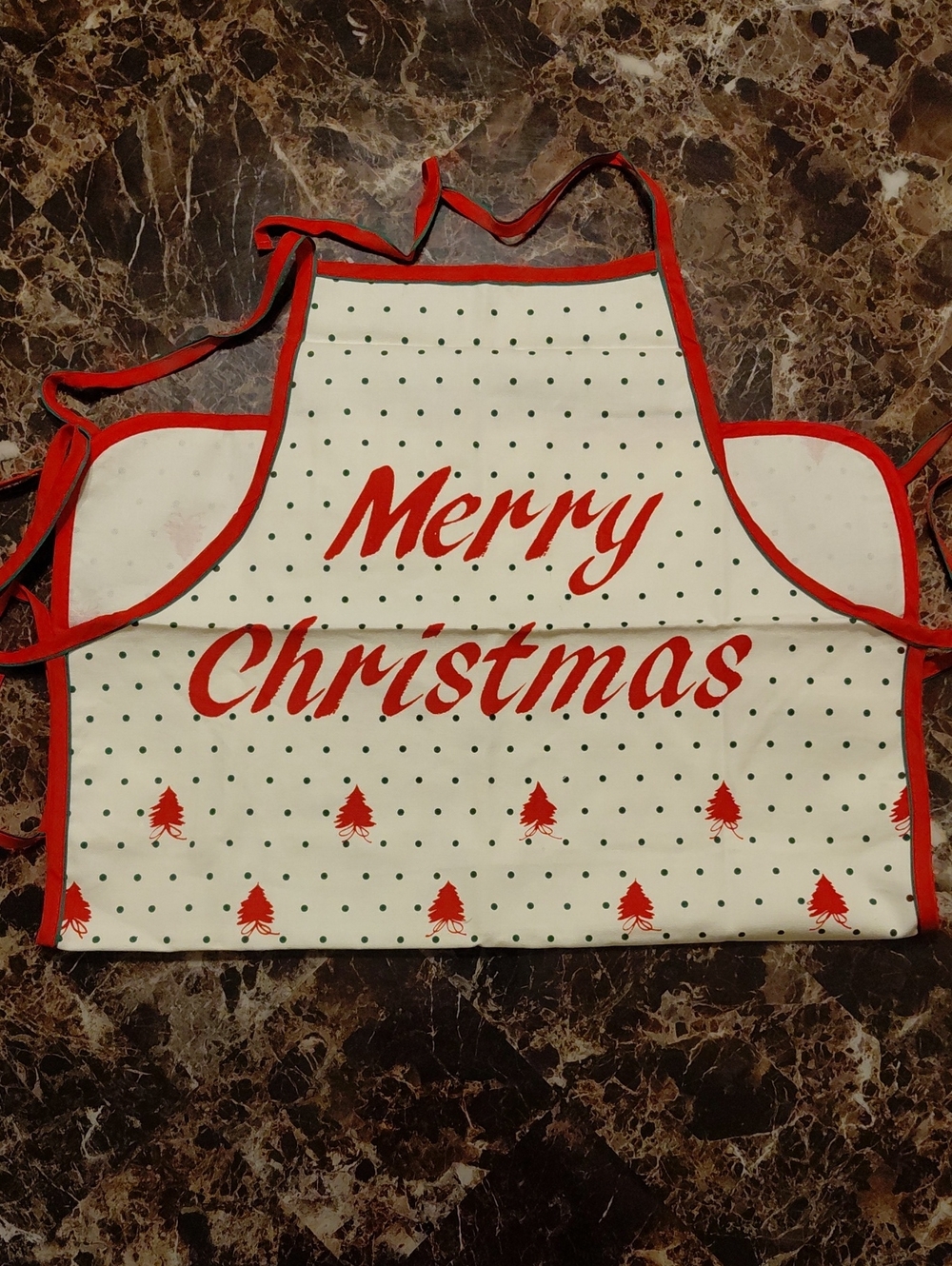 Vintage 1980s Potpourri Press Merry Christmas Apron